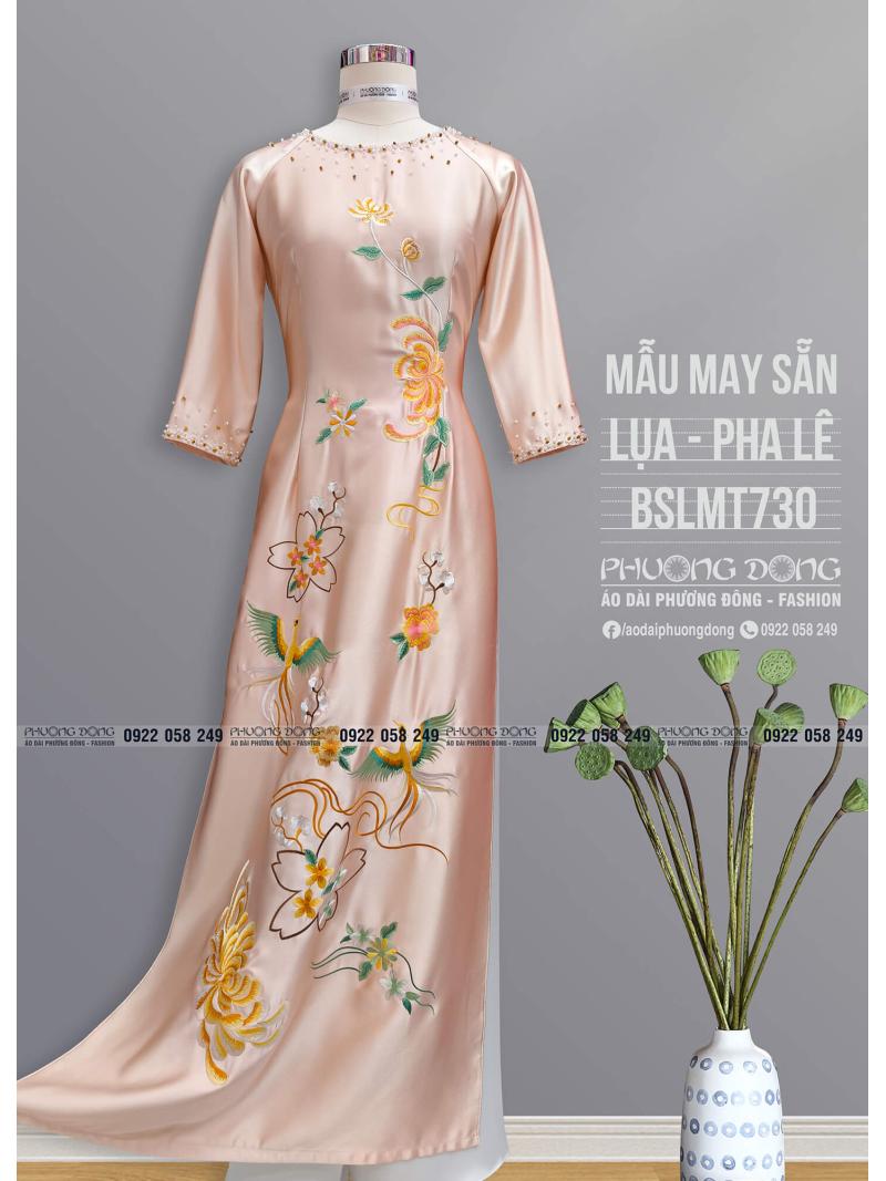 Áo Dài Bà Sui Lụa Thêu Kết Pha Lê BSLMT730